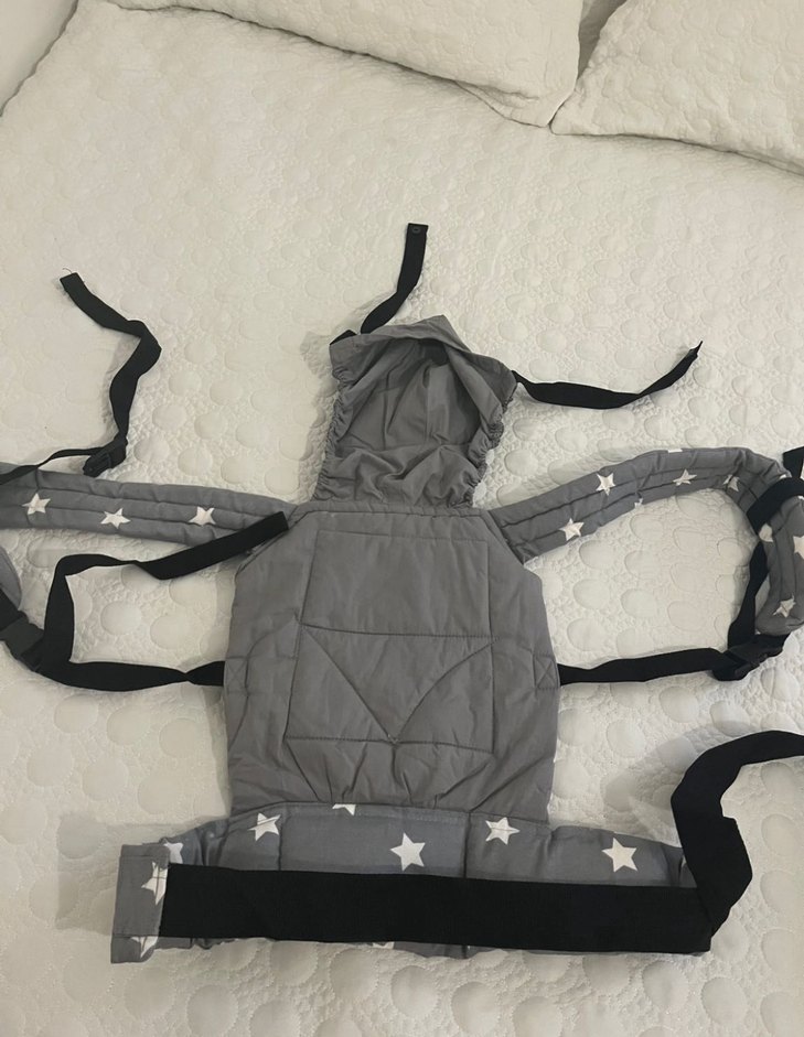 Gri Yıldız Desenli Bebek Kanguru - Görsel 2