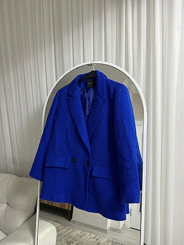 Saks mavisi blazer ceket