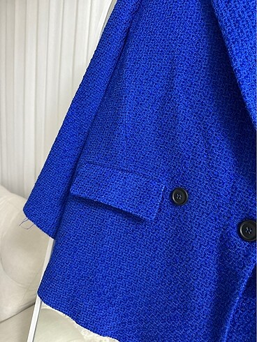 40 Beden Saks mavisi blazer ceket