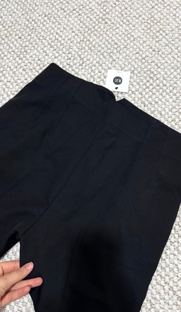 Kadın Siyah kumaş havuç pantolon - Görsel 4