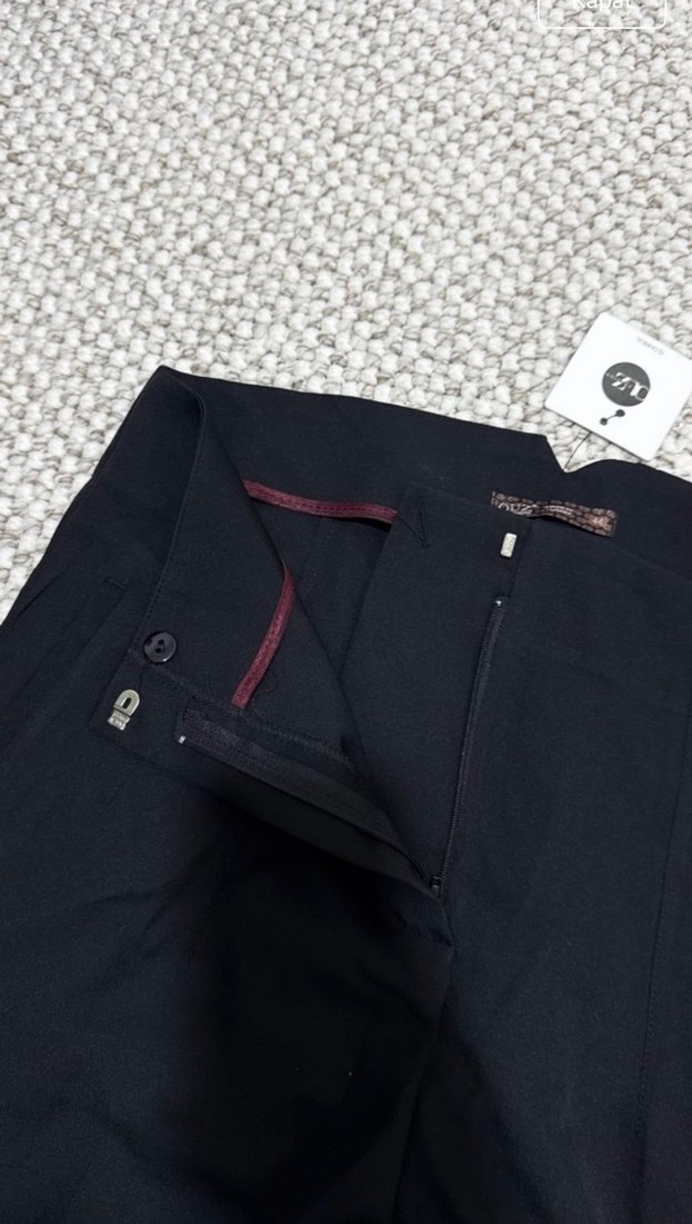 Kadın Siyah kumaş havuç pantolon - Görsel 3