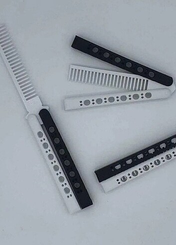 Taraftar Fanatik Kelebek Bıçak Şeklinde Plastik Tarak Saç Tarama - Görsel 3