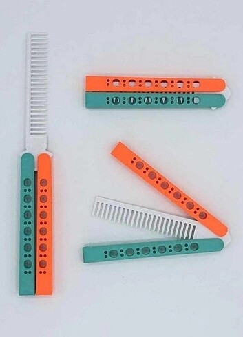 Taraftar Fanatik Kelebek Bıçak Şeklinde Plastik Tarak Saç Tarama - Görsel 5