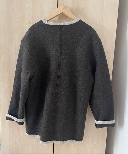 xl Beden kahverengi Renk Oversize vintage yün ceket