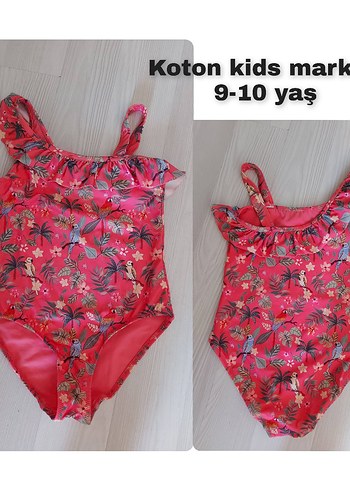 8 Yaş Beden Renkli Kız Çocuk Mayo ve Bikini Seti