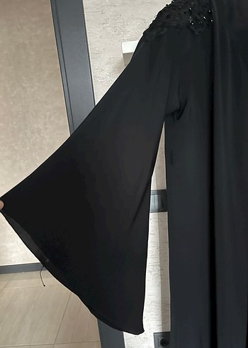 Siyah Uzun Kollu Gotik ferace önü çıtçıtlı - Görsel 3