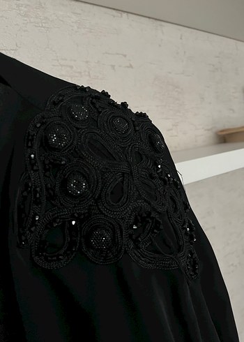 Siyah Uzun Kollu Gotik ferace önü çıtçıtlı - Görsel 2