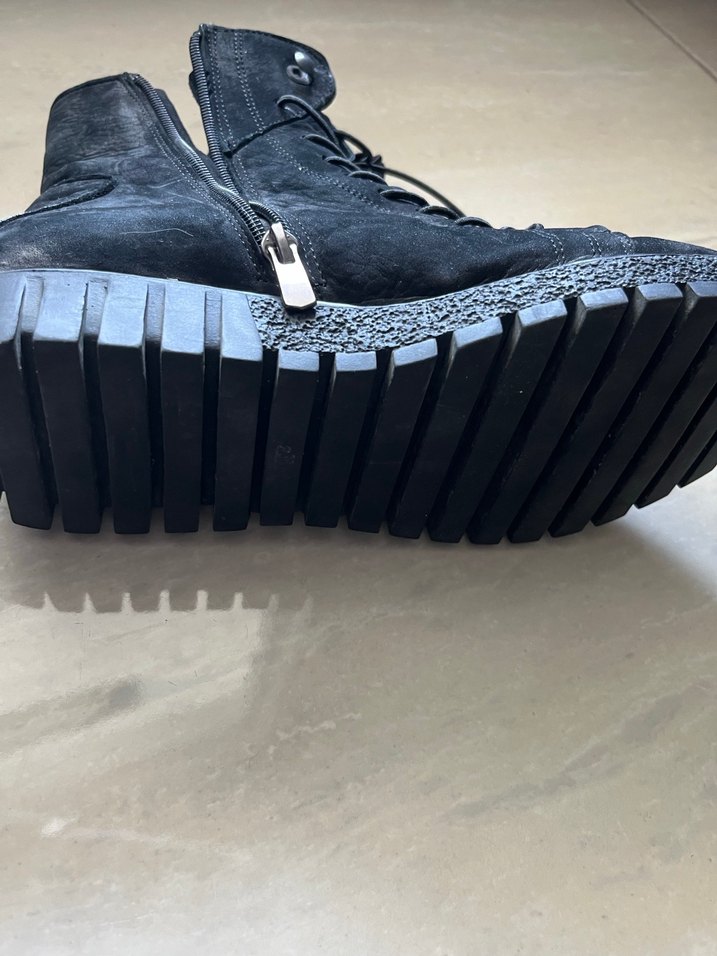 Siyah Süet Gotik Stiletto Topuklu Botlar - Görsel 2