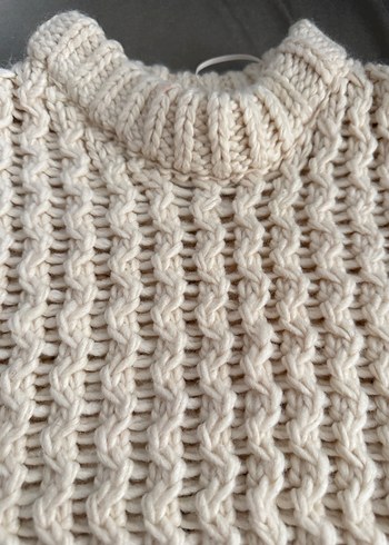 Zara Bej Boğazlı Örgü Kadın Süveter - Görsel 3