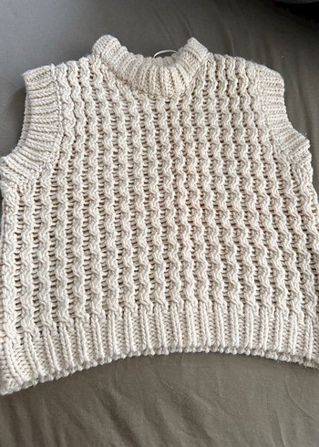 Zara Bej Boğazlı Örgü Kadın Süveter - Görsel 4