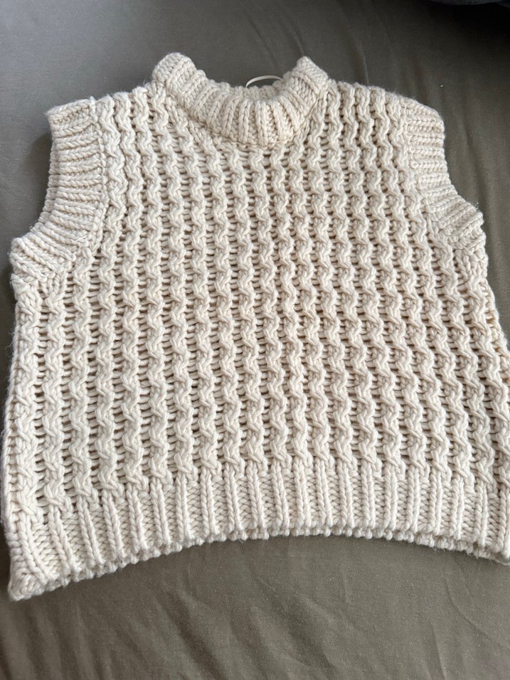 Zara Bej Boğazlı Örgü Kadın Süveter - Görsel 4