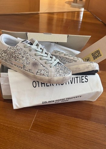 Golden Goose Gri simli Sneakers - Görsel 2