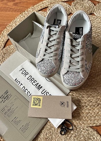 Golden Goose Gri simli Sneakers - Görsel 6
