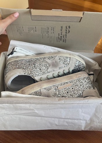 Golden Goose Gri simli Sneakers - Görsel 5