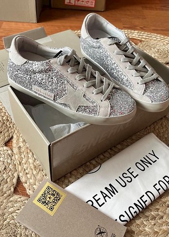 Golden Goose Gri simli Sneakers - Görsel 8