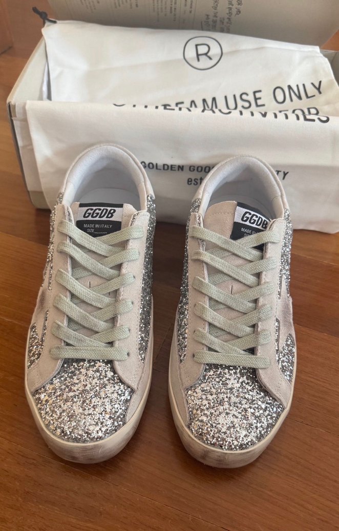 Golden Goose Gri simli Sneakers - Görsel 3