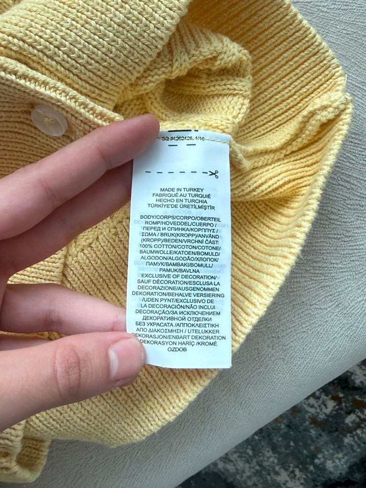 Ralp Lauren Sarı Örgü Kadın Hırka - Görsel 3