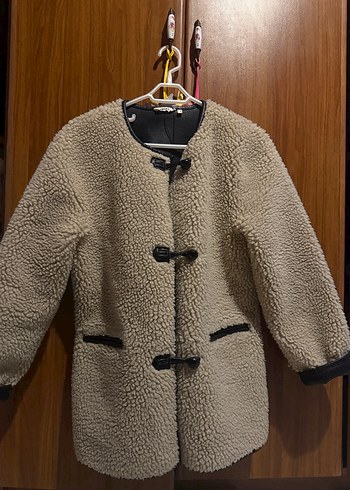 Kahverengi Peluş Kadın Kaban - Görsel 2