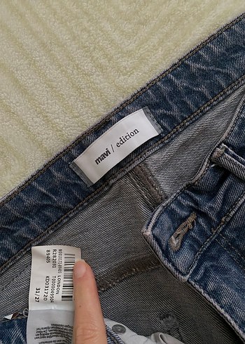 Erkek Gri-Mavi Kot Pantolon - Görsel 3