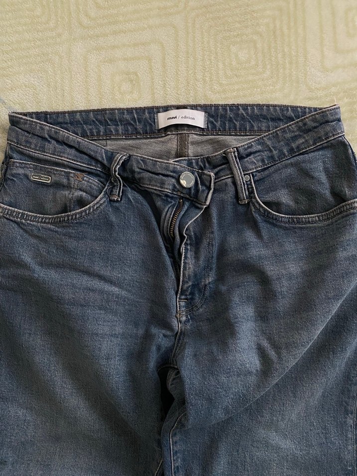 Erkek Gri-Mavi Kot Pantolon - Görsel 2