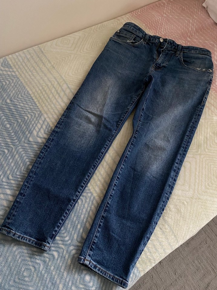 Mavi erkek Kot Pantolon - Görsel 3