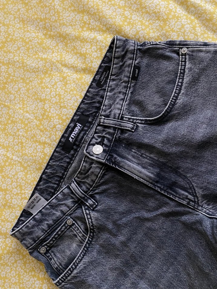 Gri erkek mavi marka Kot Pantolon - Görsel 4