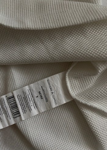 Altınyıldız Kısa Kollu Beyaz Triko Kazak - Görsel 4