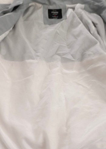 Erkek Gri-Beyaz Fermuarlı Yağmurluk - Görsel 3