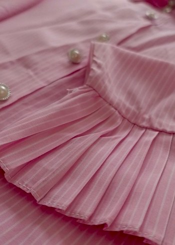 Pembe Düğmeli Kadın Gömlek - Görsel 5