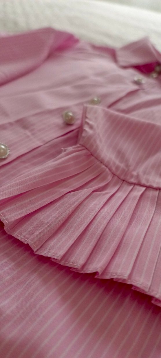 Pembe Düğmeli Kadın Gömlek - Görsel 5