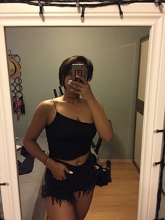 Tek omuz crop