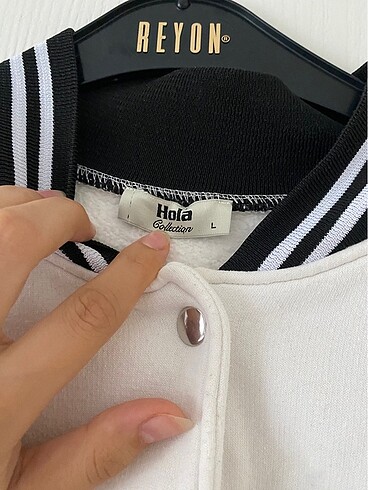 l Beden beyaz Renk Kadın oversize kolej ceket