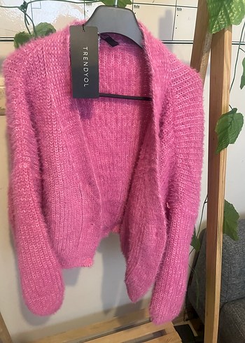 Pembe Örgü Kadın Hırka