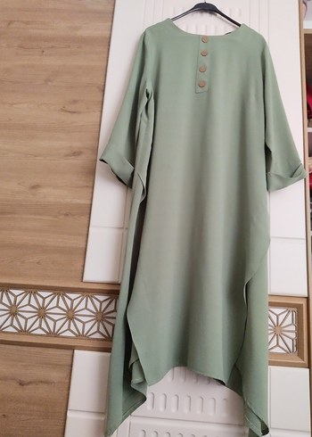 Kadın Haki Uzun Salaş Tunik