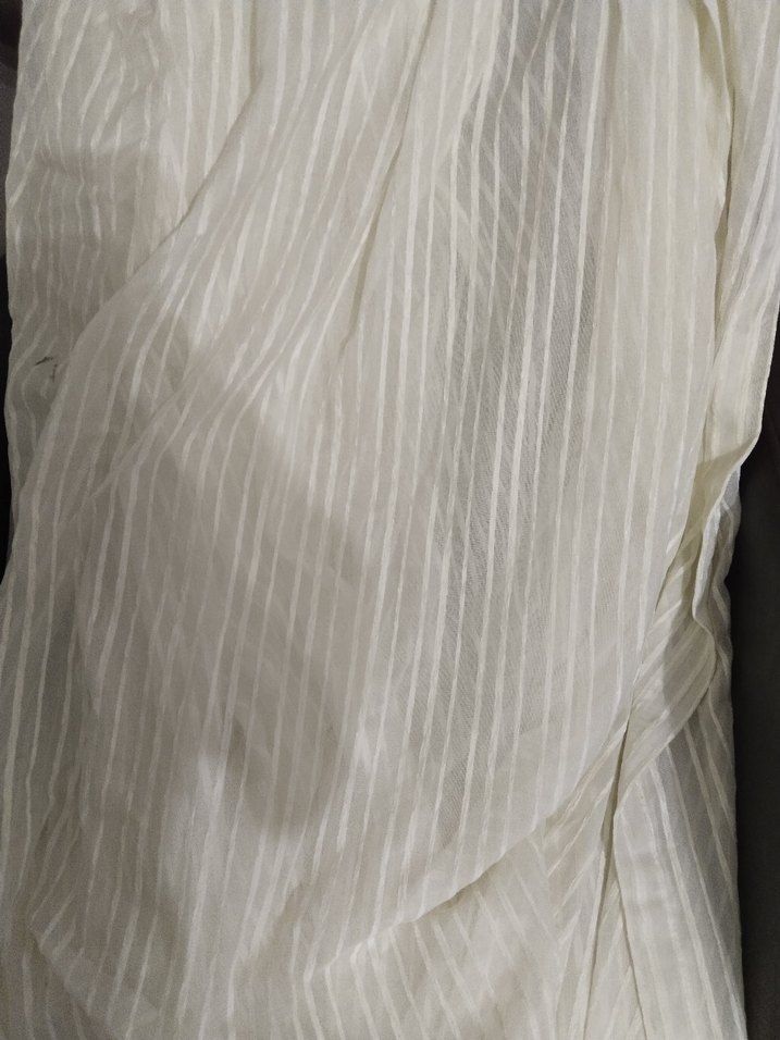 Bohem Beyaz Düz Desen Tül Perde sıfır ayarında - Görsel 2