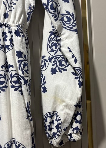 Uzun Kollu Nakışlı Bohem Elbise - Görsel 2