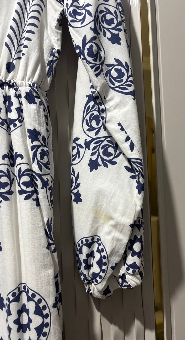 Uzun Kollu Nakışlı Bohem Elbise - Görsel 2