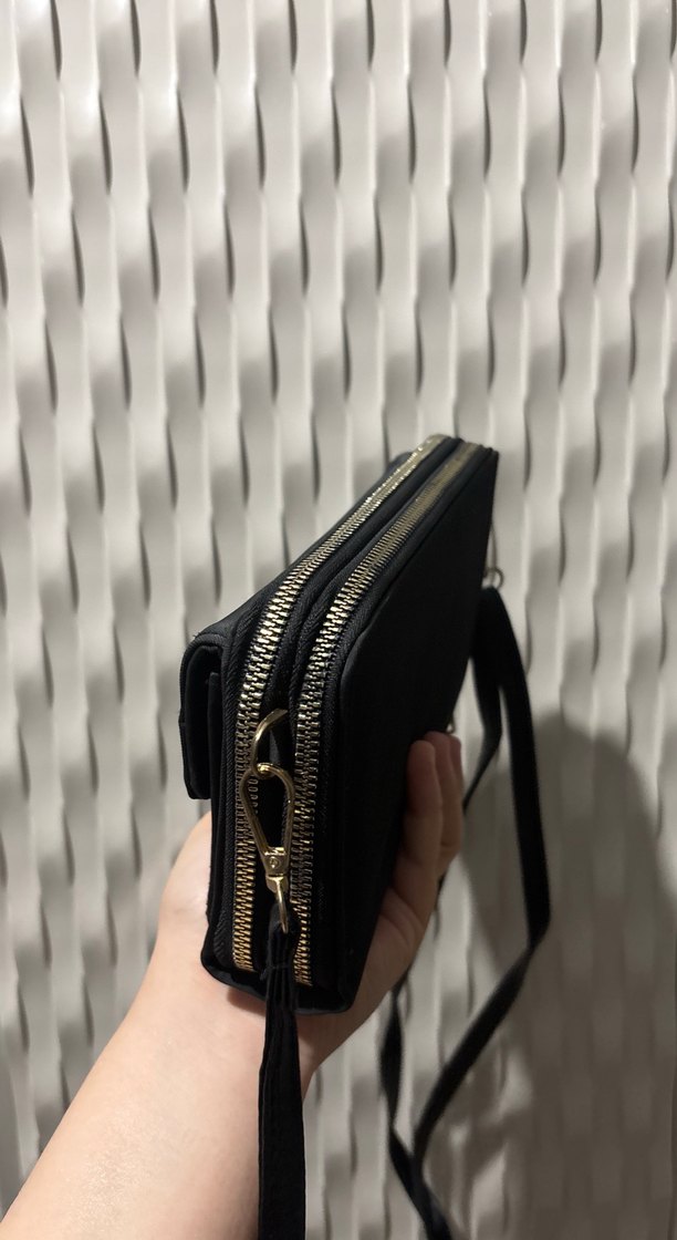 Siyah Deri Fermuarlı Kadın Cüzdanı - Görsel 2