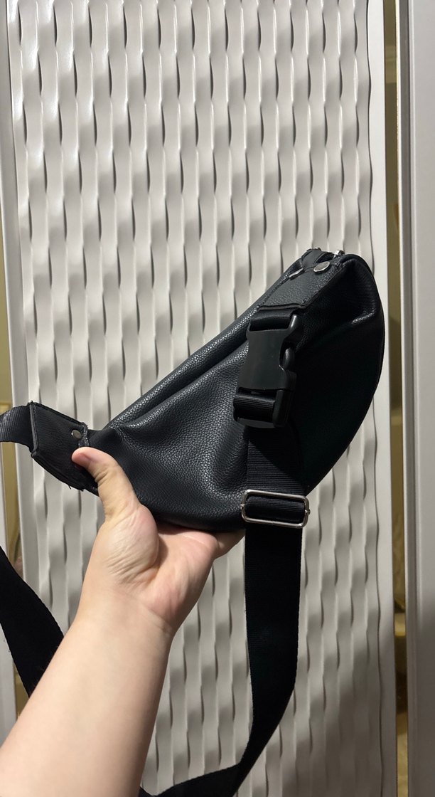 Yılan Desenli Siyah Deri Kadın Çapraz Çanta - Görsel 2