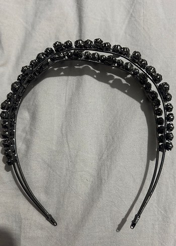 Kadınlar için Haki Renkli Cam Boncuklu Taç - Görsel 2