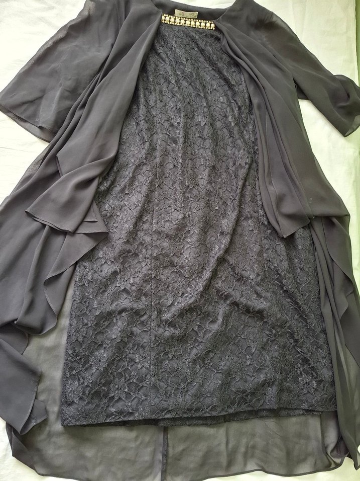 Gri Drape Detaylı Midi Straplez Elbise - Görsel 2