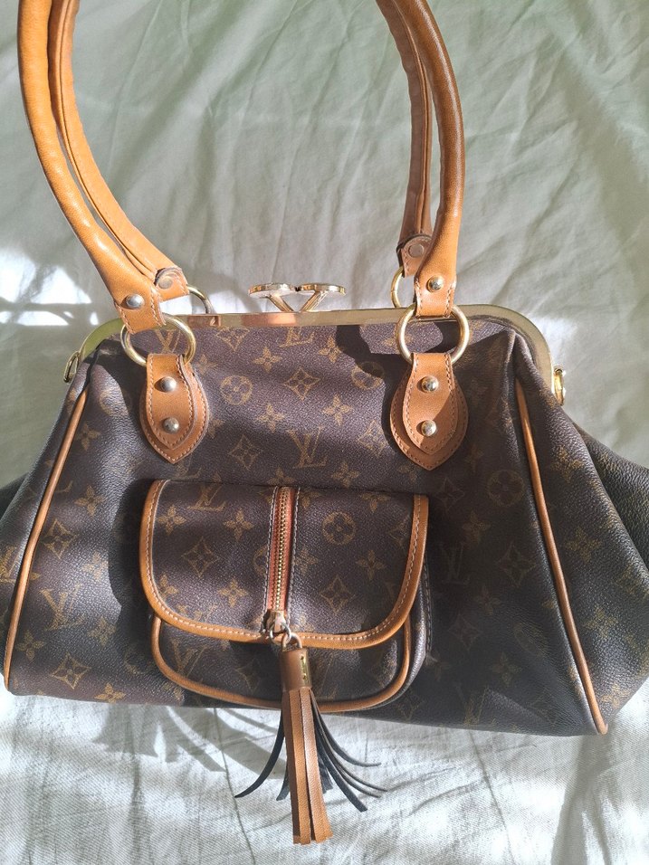 Kahverengi Desenli Deri Kadın Çantası - Görsel 3