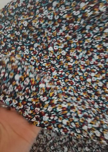 Uzun Çiçek Desenli Bohem Kadın Elbise - Görsel 3