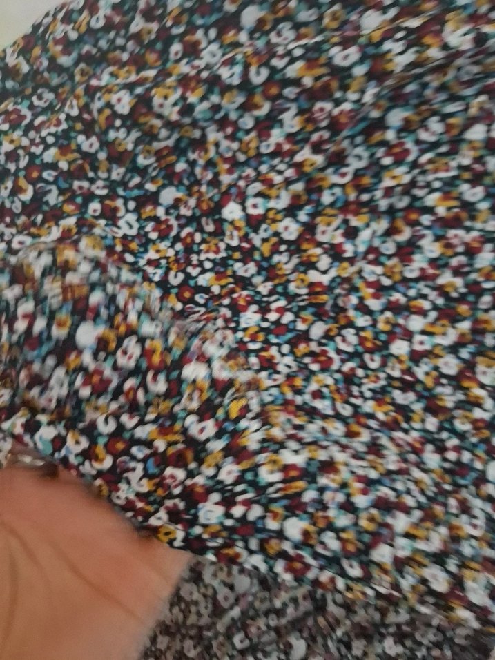 Uzun Çiçek Desenli Bohem Kadın Elbise - Görsel 3