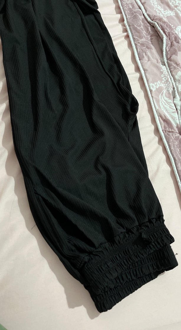 Siyah Pilili Hamile Midi Pantolon - Görsel 3