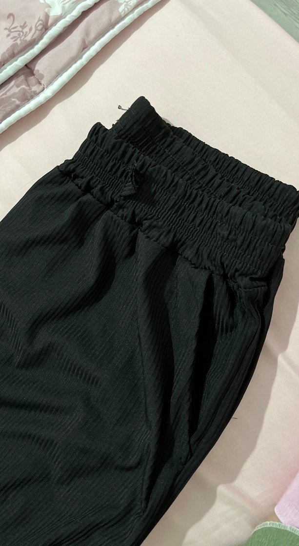 Siyah Pilili Hamile Midi Pantolon - Görsel 2