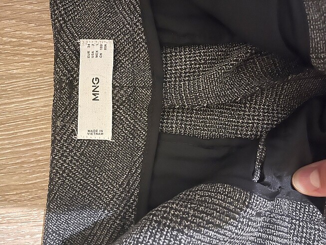 34 Beden Mango Gri Kumaş Pantolon