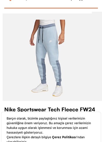 Nike Tech Fleece Erkek Mavi Eşofman Altı