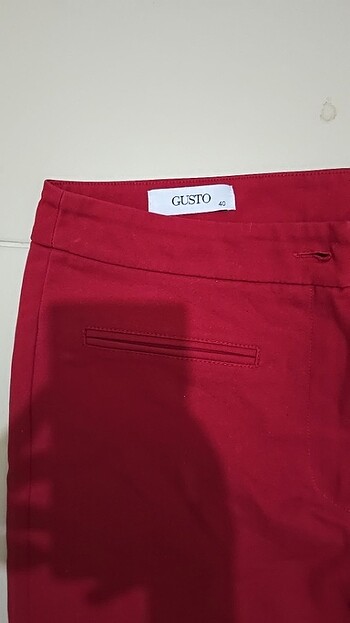 Gusto Kırmızı canvas pantalon