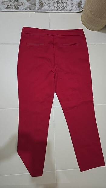 40 Beden Kırmızı canvas pantalon